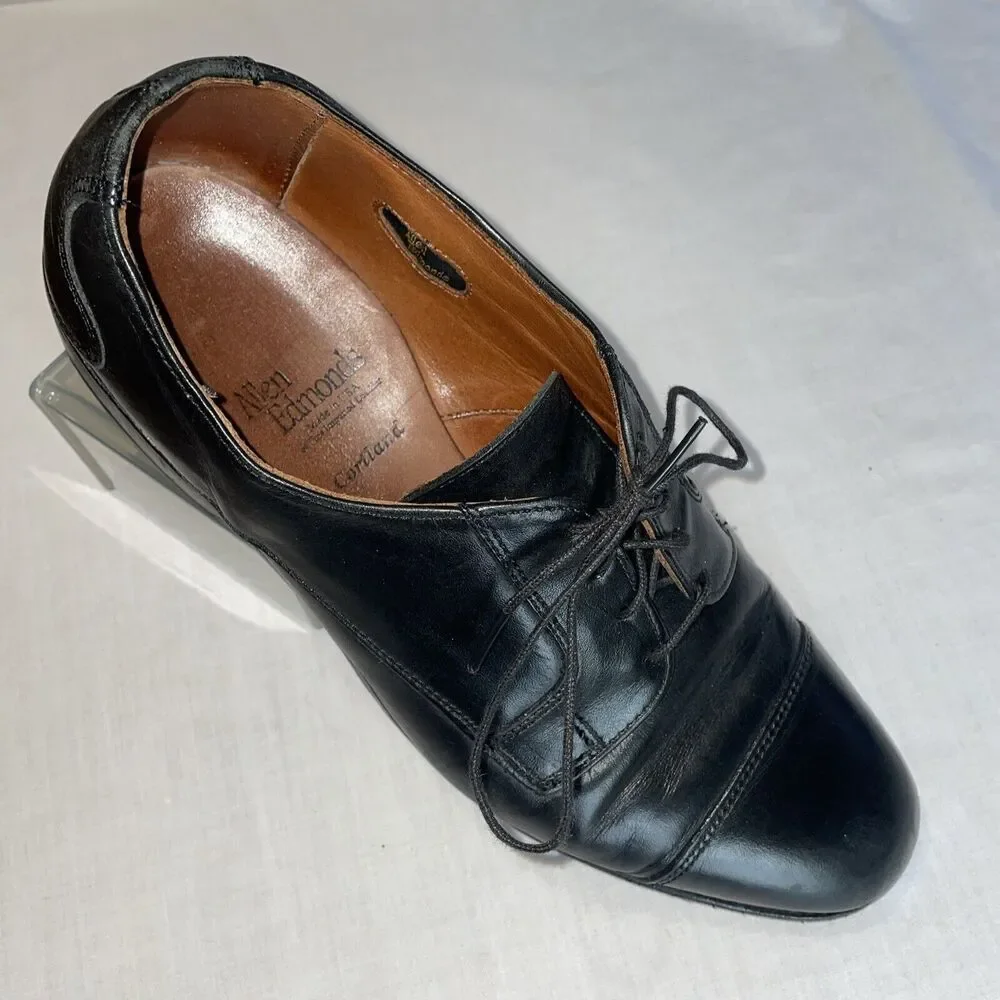 Allen Edmonds Cortland Men’s Captoe Dress Shoes Size 9 M Black Leather Oxford